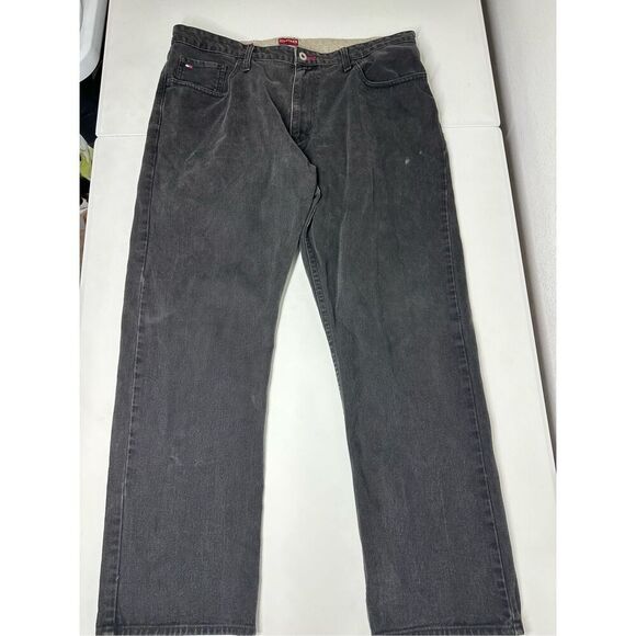 Red Label Hilfiger Denim Men’s Black Straight Leg Jeans Size 38W X 28L - Picture 5 of 16